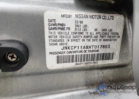 1999 Infiniti G20 from USA, damaged, VIN JNKCP11A8XT017853